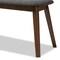 Baxton Studio Easton Dark Grey Upholstered Walnut Finished Wood Bench 144-7938 - alternate 5